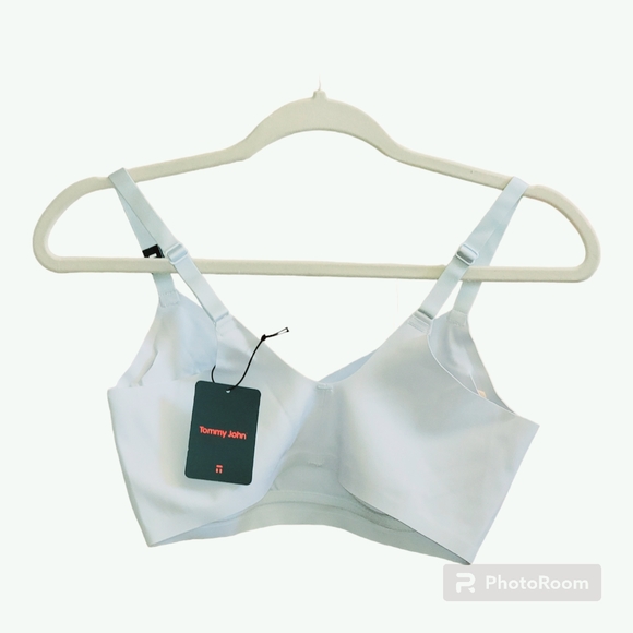 Tommy John Comfort Smoothing Triangle Bralette Plein Air (Blue) Sz S (D-DD) NWT - Picture 3 of 12
